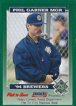 1994 Milwaukee Brewers Police - Hales Corners Police Department, The Tri City National Bank #NNO Phil Garner Front