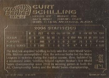 2005 Danbury Mint Red Sox 22k 2004 World Series Champions #NNO Curt Schilling Back