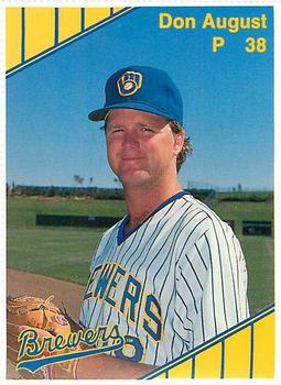 1990 Milwaukee Brewers Yearbook #NNO Don August Front