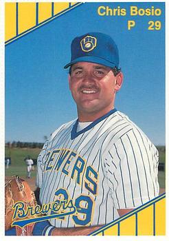 1990 Milwaukee Brewers Yearbook #NNO Chris Bosio Front