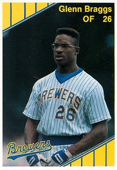 1990 Milwaukee Brewers Yearbook #NNO Glenn Braggs Front
