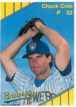 1990 Milwaukee Brewers Yearbook #NNO Chuck Crim Front