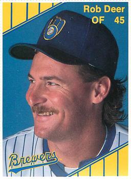 1990 Milwaukee Brewers Yearbook #NNO Rob Deer Front