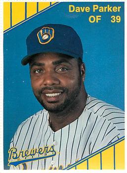 1990 Milwaukee Brewers Yearbook #NNO Dave Parker Front
