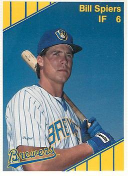1990 Milwaukee Brewers Yearbook #NNO Bill Spiers Front