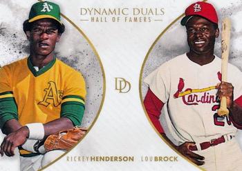 2018 Topps On-Demand Dynamic Duals - Hall of Famers #HOF4 Rickey Henderson / Lou Brock Front