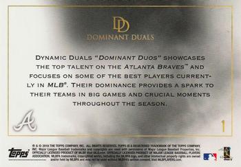 2018 Topps On-Demand Dynamic Duals - Dominant Duos #1 Ozzie Albies / Ronald Acuna Jr Back