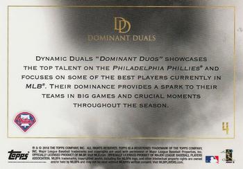 2018 Topps On-Demand Dynamic Duals - Dominant Duos #4 Scott Kingery / Rhys Hoskins Back