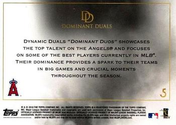 2018 Topps On-Demand Dynamic Duals - Dominant Duos #5 Mike Trout / Shohei Ohtani Back