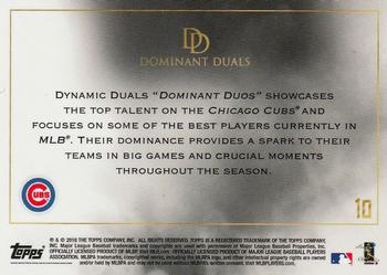 2018 Topps On-Demand Dynamic Duals - Dominant Duos #10 Kris Bryant / Javier Baez Back