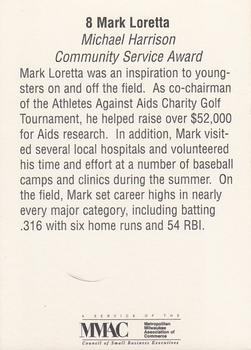 1999 Milwaukee Brewers Diamond Celebration #NNO Mark Loretta Back