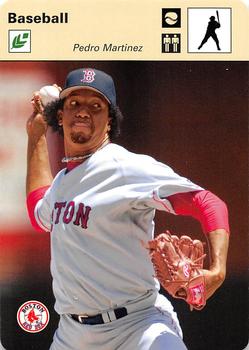 2005 Leaf - Sportscasters 35 Beige Throwing-Ball #35 Pedro Martinez Front