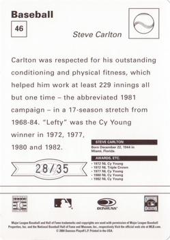2005 Leaf - Sportscasters 35 Beige Throwing-Ball #46 Steve Carlton Back
