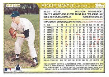 2006 Topps - The Mantle Collection #MM1999 Mickey Mantle Back