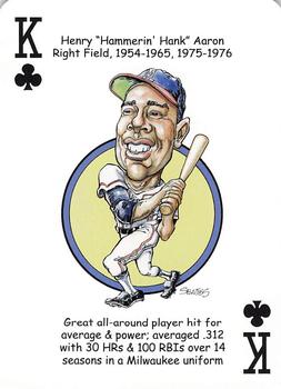 2007 Hero Decks Milwaukee Brewers Baseball Heroes Playing Cards #K♣ Henry Aaron Front