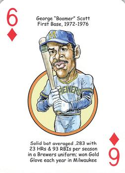 2007 Hero Decks Milwaukee Brewers Baseball Heroes Playing Cards #6♦ George Scott Front