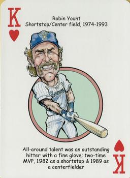 2007 Hero Decks Milwaukee Brewers Baseball Heroes Playing Cards #K♥ Robin Yount Front