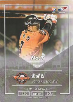 2018 SCC KBO Premium Collection #SCC-02/188 Kwang-Min Song Back