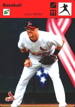 2005 Leaf - Sportscasters 35 Red Throwing-Bat #26 Larry Walker Front