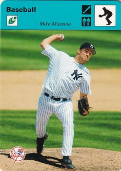 2005 Leaf - Sportscasters 35 Teal Fielding-Bat #30 Mike Mussina Front