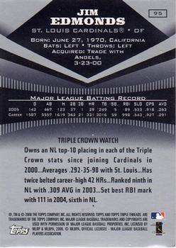2006 Topps Triple Threads #95 Jim Edmonds Back