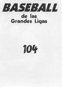 2000 Panini Stickers (Venezuela) #104 Juan Gonzalez Back