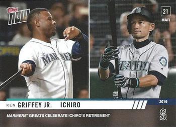 2019 Topps Now #8 Ken Griffey Jr. / Ichiro Front