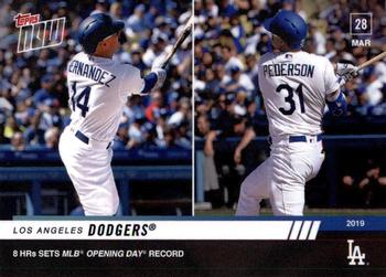 2019 Topps Now #19 Los Angeles Dodgers Front