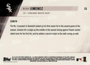 2019 Topps Now #23 Eloy Jimenez Back