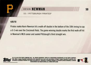 2019 Topps Now #50 Kevin Newman Back