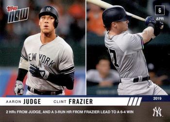 2019 Topps Now #52 Aaron Judge / Clint Frazier Front