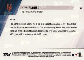 2019 Topps Now #66 Pete Alonso Back
