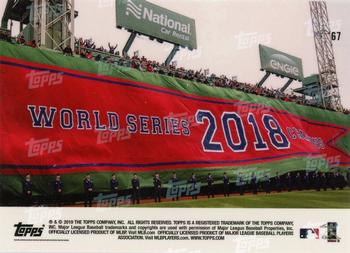 2019 Topps Now #67 Boston Red Sox Back