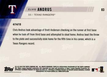 2019 Topps Now #83 Elvis Andrus Back