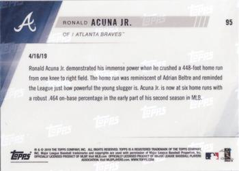 2019 Topps Now #95 Ronald Acuna Jr. Back