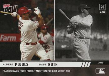 2019 Topps Now #112 Albert Pujols / Babe Ruth Front