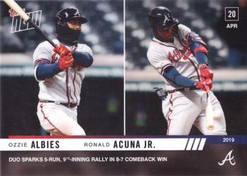 2019 Topps Now #113 Ozzie Albies / Ronald Acuna Jr. Front