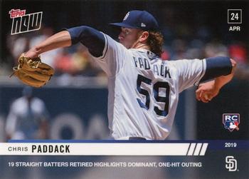2019 Topps Now #130 Chris Paddack Front