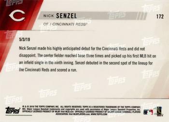 2019 Topps Now #172 Nick Senzel Back