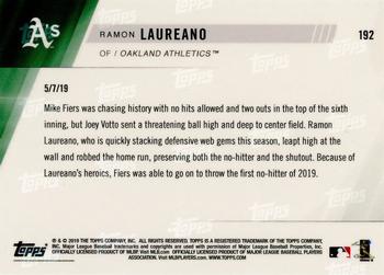 2019 Topps Now #192 Ramon Laureano Back