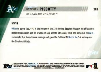 2019 Topps Now #203 Stephen Piscotty Back
