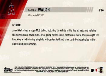 2019 Topps Now #234 Jared Walsh Back