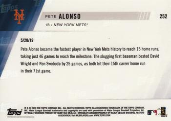 2019 Topps Now #252 Pete Alonso Back