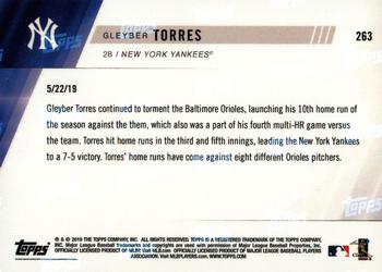 2019 Topps Now #263 Gleyber Torres Back