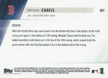 2019 Topps Now #267 Michael Chavis Back