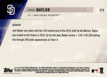 2019 Topps Now #273 Josh Naylor Back