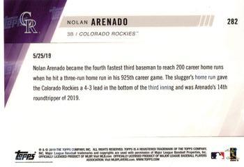 2019 Topps Now #282 Nolan Arenado Back