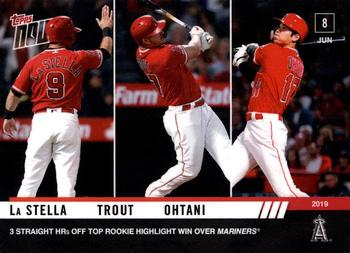 2019 Topps Now #349 Tommy La Stella / Mike Trout / Shohei Ohtani Front