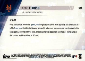 2019 Topps Now #392 Pete Alonso Back