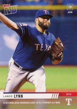 2019 Topps Now #442 Lance Lynn Front